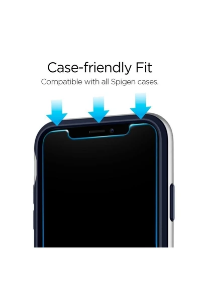 Spigen iPhone 11 Pro Max / iPhone XS Max Cam Ekran Koruyucu / Siyah - AGL00098 - 5