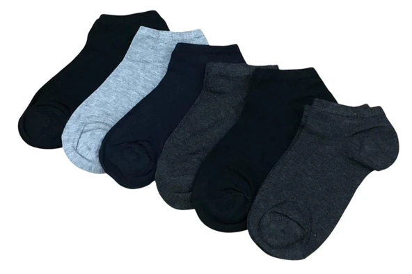 12 Li Royam Bambu Erkek Patik Çorap Dikişsiz 40-44 No - 3