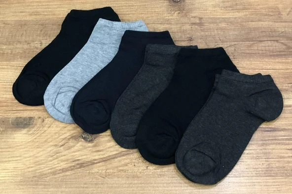 12 Çift Royam Punto Erkek Bambu Patik Çorap Dikişsiz 40 - 44 No - 3