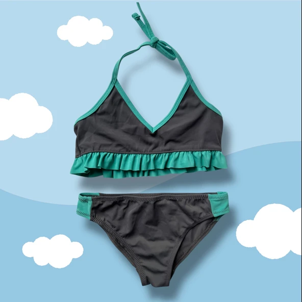 LACY FIRFIRLI ÇOCUK BİKİNİ TAKIM