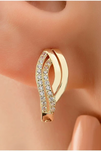 Kadın Sarı Altın Küpe Zküpe007 14yenikp0010 - 2