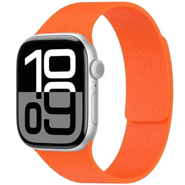 Apple Watch 10 46mm Redclick KRD-136 Kabartma Desenli Mıknatıslı Silikon Kordon