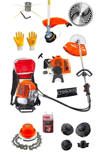 Sırt Tipi Benzinli Ot Çalı Tırpanı Çim Biçme Makinesi TIRPAN FULL SETLİ - 2