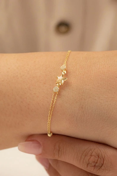 Çıtır Yıldız Altın Bileklik