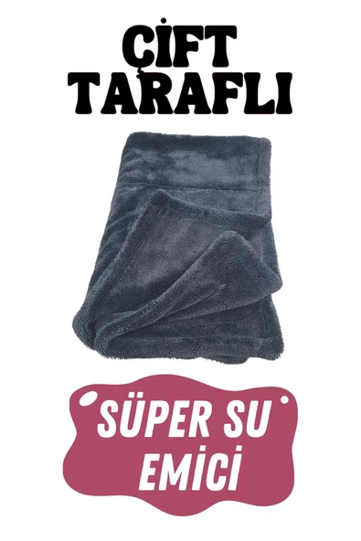 Mikrofiber Araç Kurulama Bezi 1300 GSM | Çift Taraflı Profesyonel Oto Kurulama Bezi İz Bırakmaz - 4