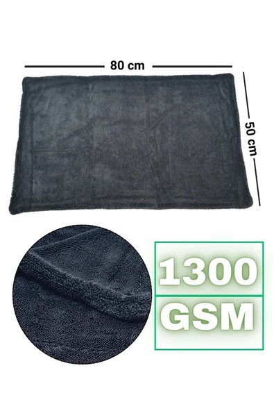Mikrofiber Araç Kurulama Bezi 1300 GSM | Çift Taraflı Profesyonel Oto Kurulama Bezi İz Bırakmaz - 3