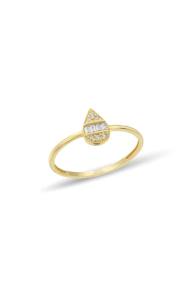 14 Ayar Damla Çıtır Altın Yüzük ürün görseli 1