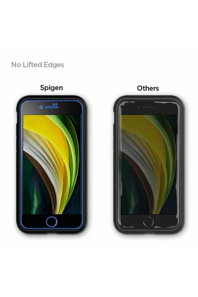 Spigen iPhone SE (2022 / 2020) / iPhone 8 / iPhone 7 Cam Ekran Koruyucu Kolay Kurulum - AGL01294