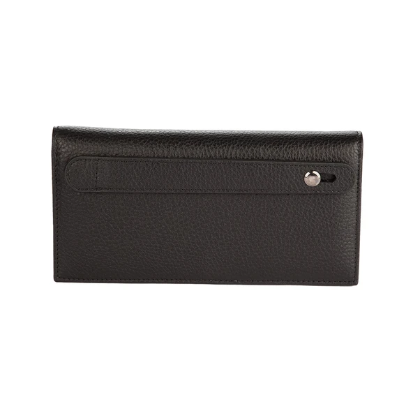 Karalı Hakiki Deri Unisex Portföy Siyah BC423-01 - 2