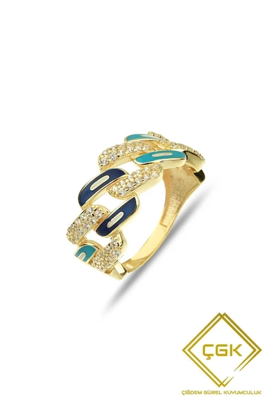 Renkli Gurmet Altın Yüzük - 2