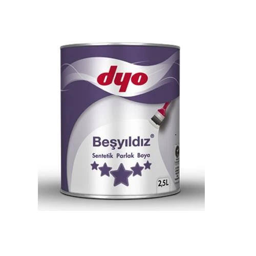 Dyo Beşyıldız Sentetik Parlak Ahşap Ve Metal Boyası 2.5 Lt Beyaz