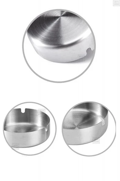 5’li Set Küllük 8 cm Paslanmaz Çelik Kül Tablası Sigara Küllüğü - 3