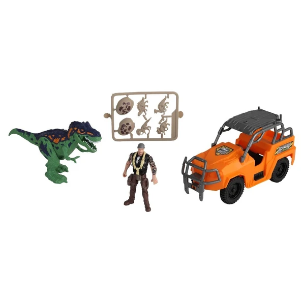 Dino Valley Dinozor Saldırısı Oyun Seti Turuncu Jeep
