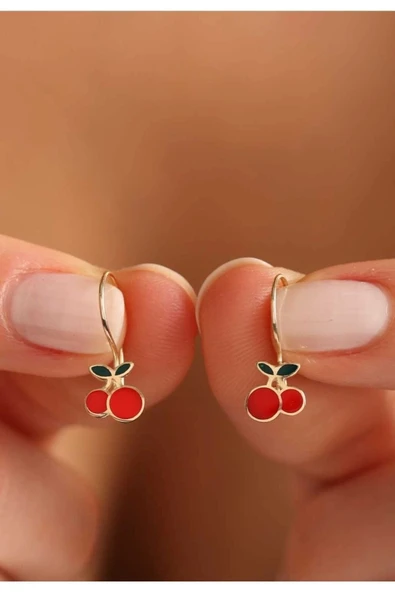 Kiraz Çocuk Küpesi