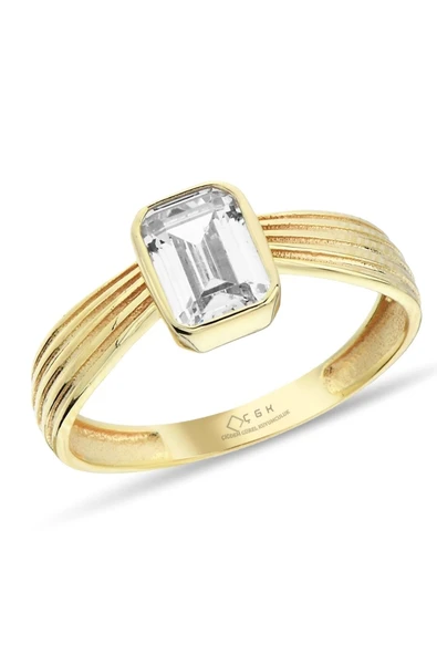 Tektaş Baget Altın Yüzük - Resim 5