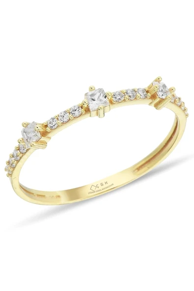 Yarımtur Taşlı Altın Yüzük ürün görseli 1