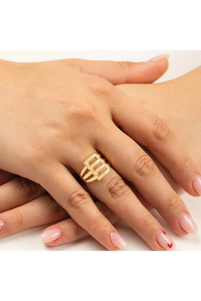 4 Sıra Kaburga Altın Yüzük - Resim 3