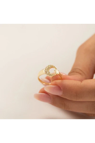 14 Ayar Ayyıldız Altın Yüzük - Resim 2