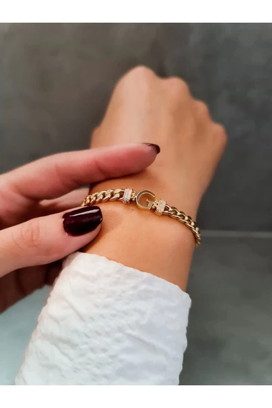 G Harfi Gurmet Altın Bileklik ürün görseli 1