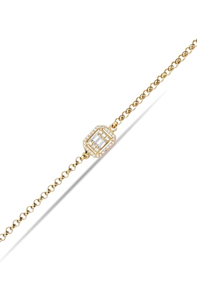 Baget Doç Zincirli Dorikalı Altın Bileklik - 2