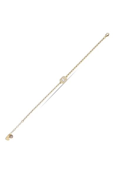 Baget Doç Zincirli Dorikalı Altın Bileklik - 4