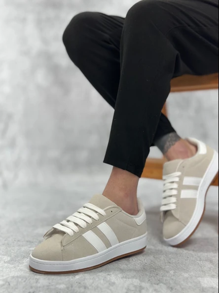 ET0235 İki Çizgili Taş Gri Erkek Günlük Ayakkabı ürün görseli