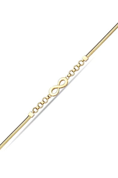 Sonsuzluk Balık Sırtı Altın Bileklik - 2