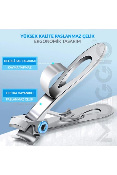 Muggio Geniş Ağızlı Premium Tırnak Makası Ultra Büyük (Kalın,Sert ve Mantarlı Tırnaklar İçin) - 3