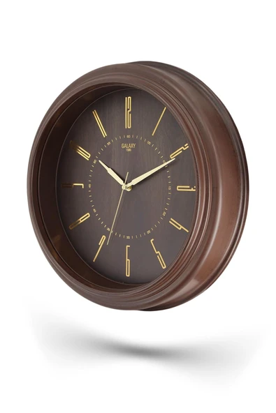 Kahve Kasa Kahve Çerçeve Duvar Saati 45 cm - 2