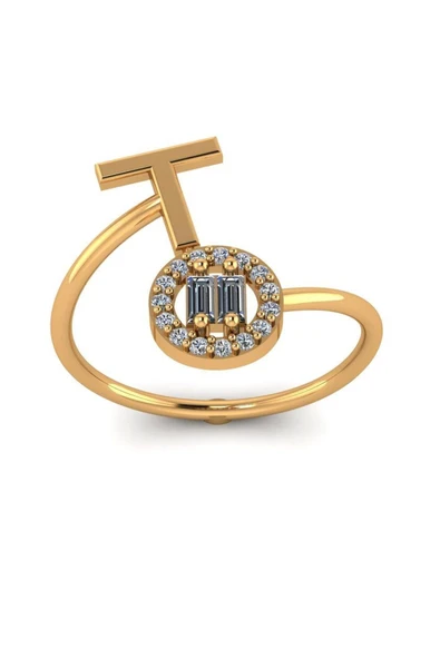 T Harf Altın Yüzük ürün görseli 1