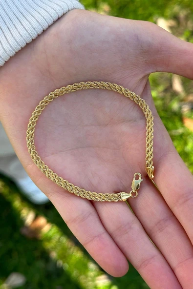 Halat Zincir Altın Bileklik - Resim 2