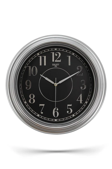 Gri Kasa Gri Çerçeve Duvar Saati 45 cm - 3