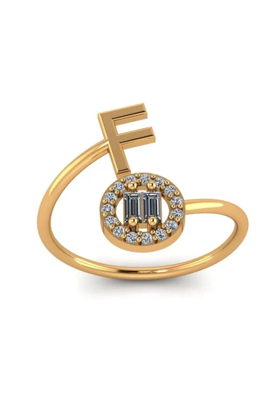 F Harf Altın Yüzük ürün görseli 1