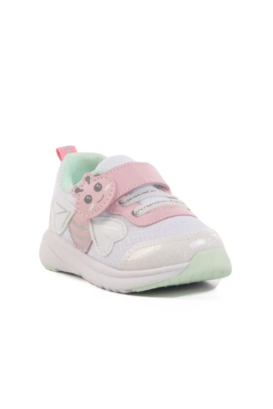 Pepino Beyaz Cırtlı Fileli Hafifi Kız Çocuk Spor Ayakkabı 1932 İ - Resim 3
