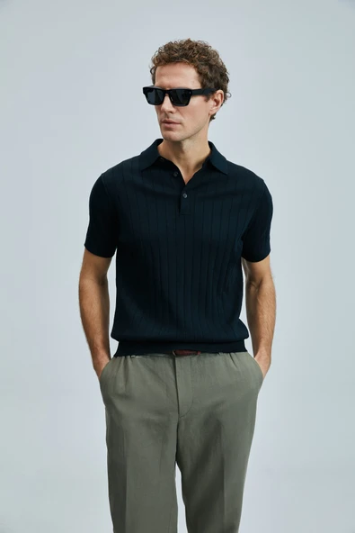 Lufian Bold Erkek Pamuklu Kazak Siyah - 5