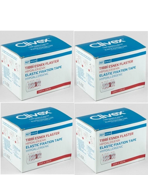 Clivex Tıbbi Esnek Flaster 10cm-10mt (4 adet)