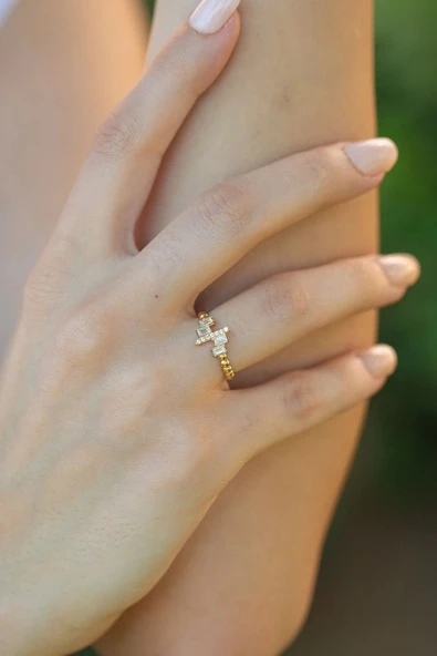 Kalp Atış Altın Yüzük ürün görseli 1