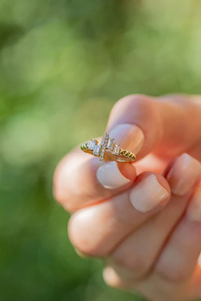 Kalp Atış Altın Yüzük - Resim 2