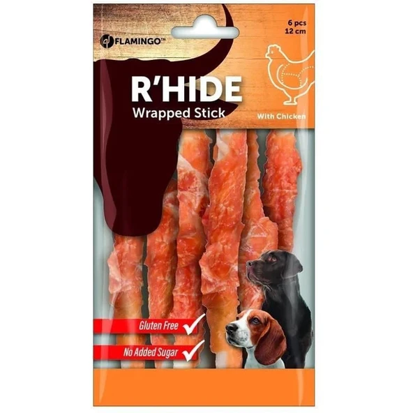 Flamingo Chicken Wrapped Tavuklu Burgu Çubuk Köpek Ödülü 70 gr 6 Adet
