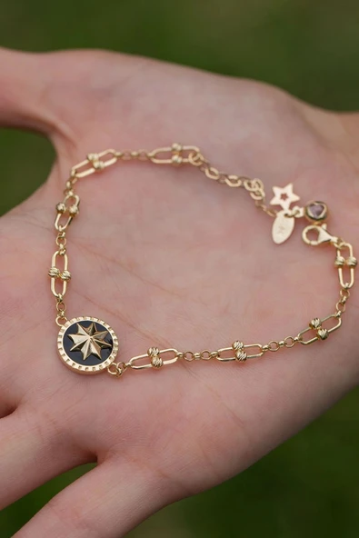 Yıldız Dorikalı Altın Bileklik - 3