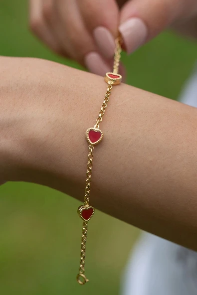 Doç Zincir Kalpli Altın Bileklik