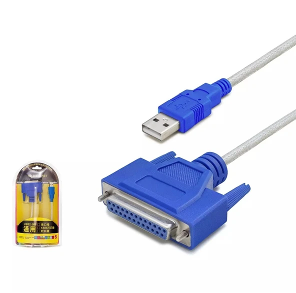 Afila HDX7531 USB PARALEL LPT Printer KABLO SİYAH 1.5m (Usb To Lpt Çevirici)