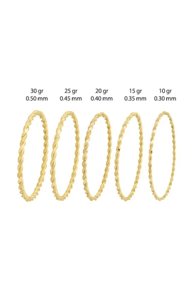 22 Ayar 20 Gram 2 li Burma Bilezik - 4