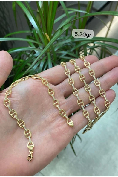 Taşlı Tarz Altın Bileklik - 2