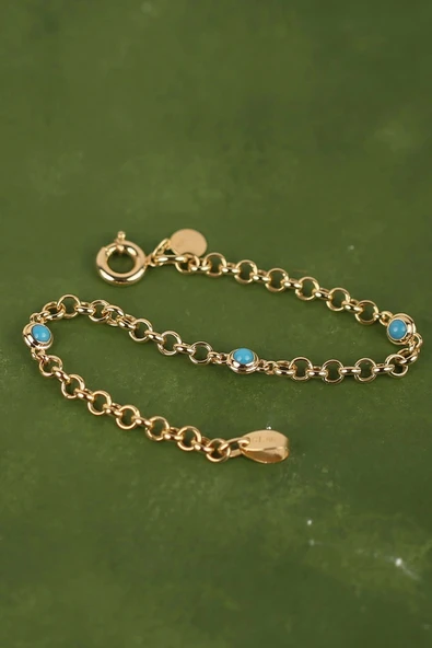 Boncuklu Altın Bileklik - 3