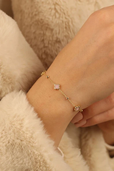 Yonca Dorikalı Altın Bileklik - 2