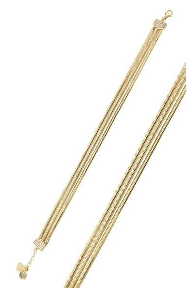 Üçlü Balıksırtı Altın Bileklik