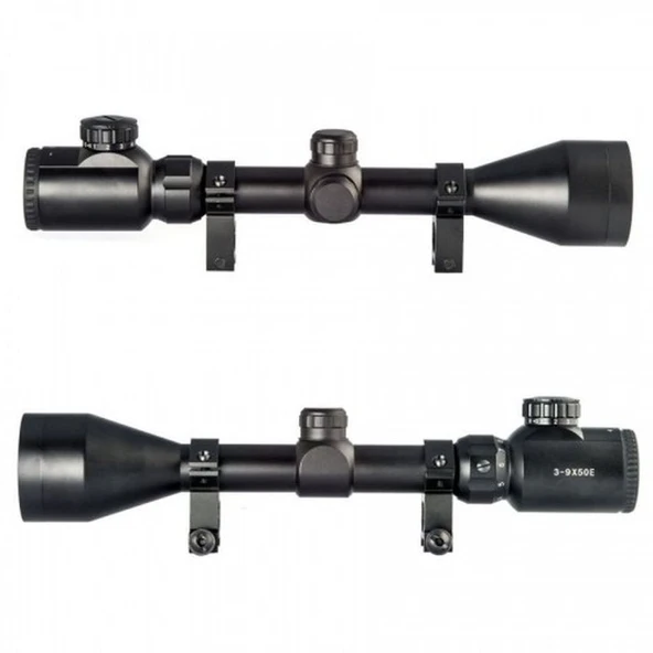 3-9X50 Zoomlu Dürbünü Kırmızı Yeşil İşik Çelik Gövde - 2