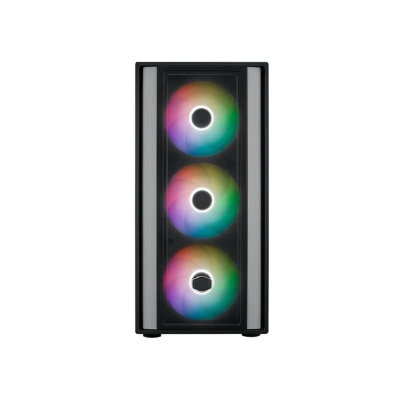 COOLERMASTER CM MasterBox 600 TG Mesh Siyah ARGB 3x14cm Fanı, Normal ve Back-Connect Anakart Destekli ATX Kasa MB600-KGNN-S00 - Resim 2