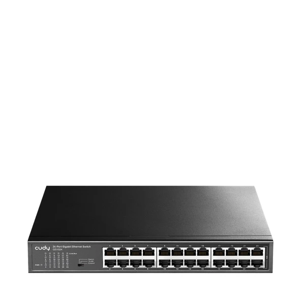 CUDY GS1024 24Port 10/100/1000Mbps VLAN&Extend Mode 11" Rock-Mount Çelik Gigabit Ethernet Switch